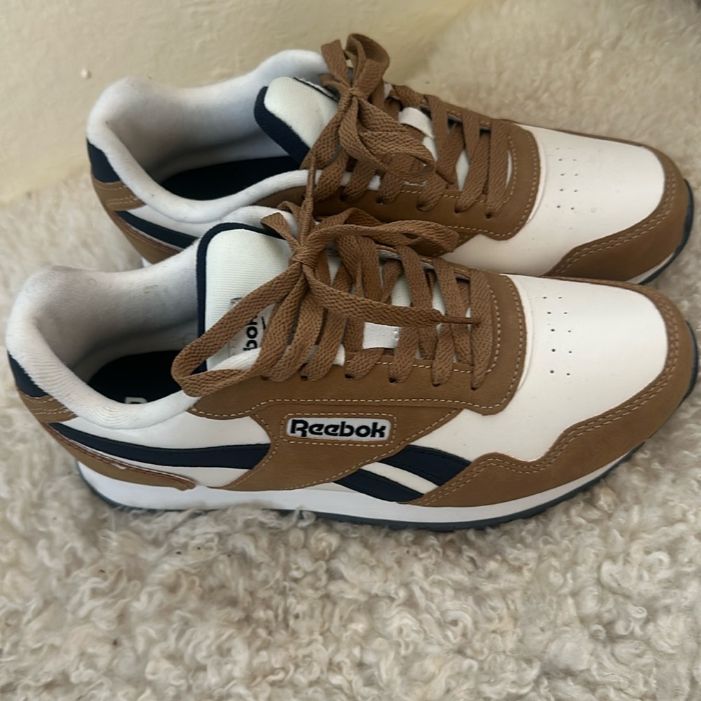 Reebok leather retro running shoes.
